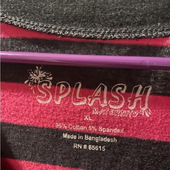 Summer T. Cool and comfortable. Blk/pink striped. - Picture 3 of 3